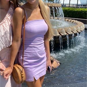 Purple mini dress